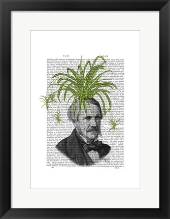 Framed Spider Plant Head Print