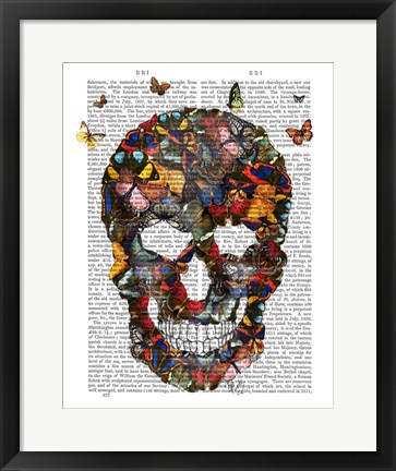 Framed Butterfly Skull Print