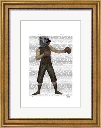 Framed Boxing Bulldog Full Print