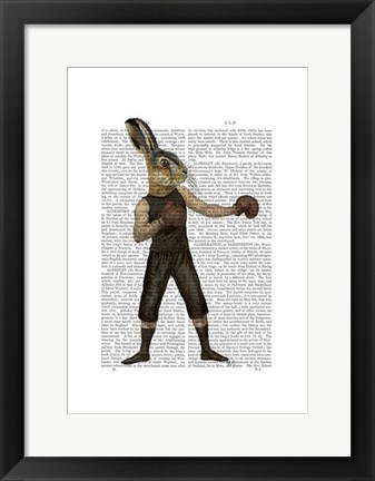 Framed Boxing Hare Print