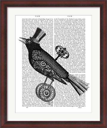 Framed Steampunk Crow Print