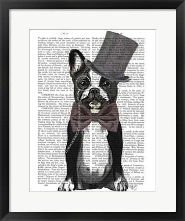 Framed Monsieur Bulldog Print