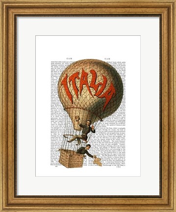 Framed Italia Hot Air Balloon Print