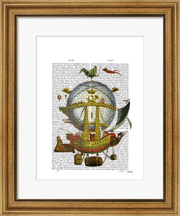 Framed Minerve Hot Air Balloon Print