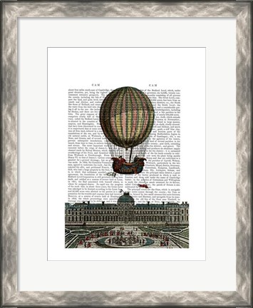 Framed Airship Over City Print