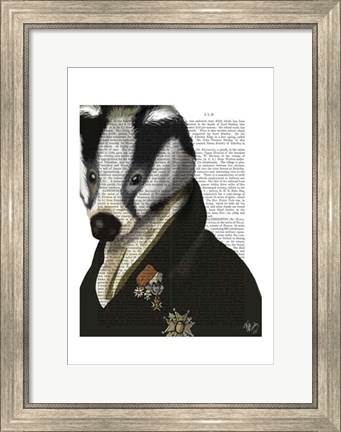 Framed Badger The Hero I Print