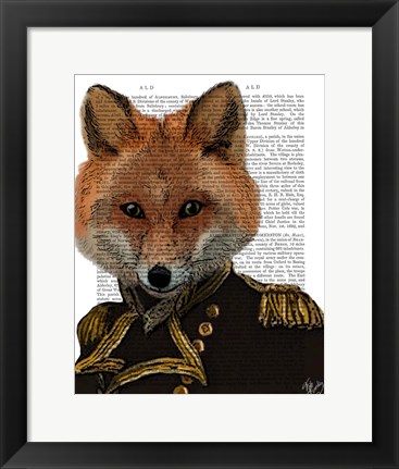 Framed Admiral Fox Portrait Print