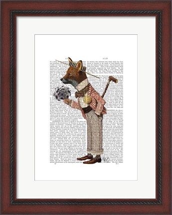 Framed Fox in Boater Print