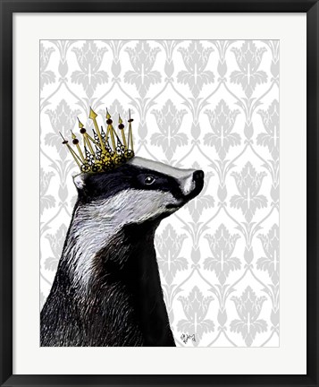 Framed Badger King II Print