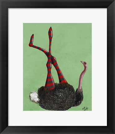 Framed Ostrich Striped Leggings Print