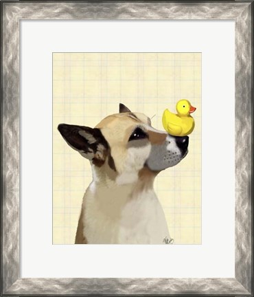 Framed Dog and Duck Print
