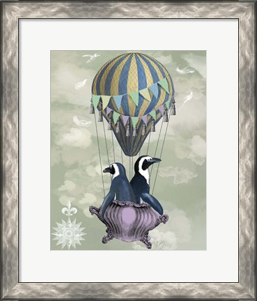 Framed Flying Penguins Print