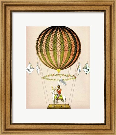 Framed Hot Air Balloon Zephire Print
