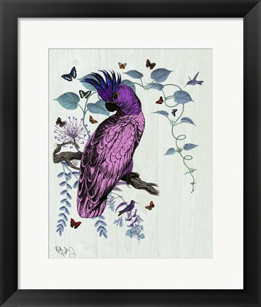 Framed Pink Parrot Print