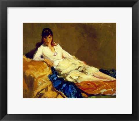 Framed Marjorie Reclining, 1918 Print