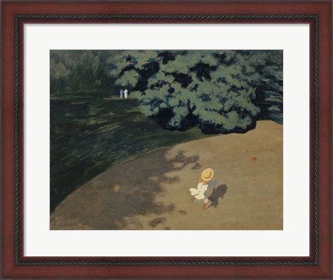 Framed Child Playing with a Balloon, 1899 Print