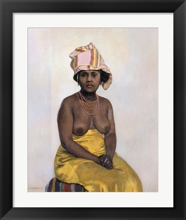 Framed African Woman, 1910 Print