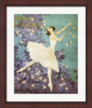 Framed Design for a Poster of Anna Pavlova Gouache Print