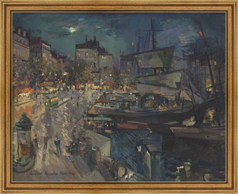 Framed Harbor of Marseille, 1929 Print