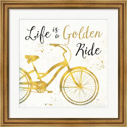 Framed Golden Ride I Print