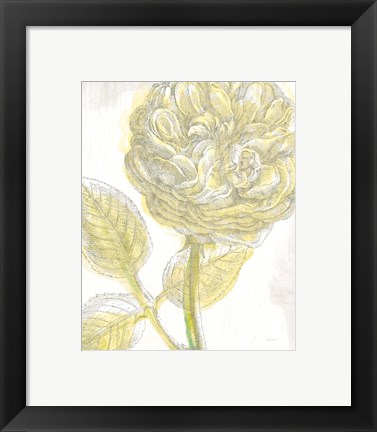 Framed Belle Fleur Yellow III Crop Print