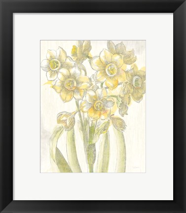Framed Belle Fleur Yellow IV Crop Print