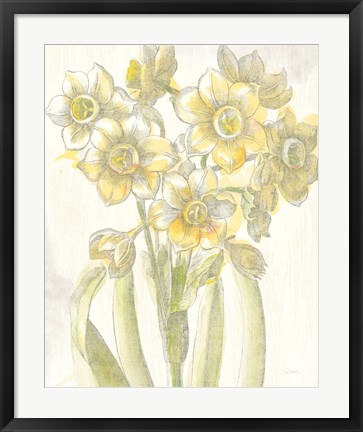 Framed Belle Fleur Yellow IV Crop Print