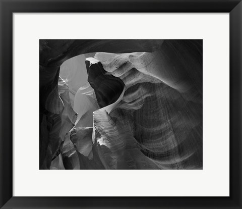 Framed Upper Antelope Canyon (Black &amp; White) Print