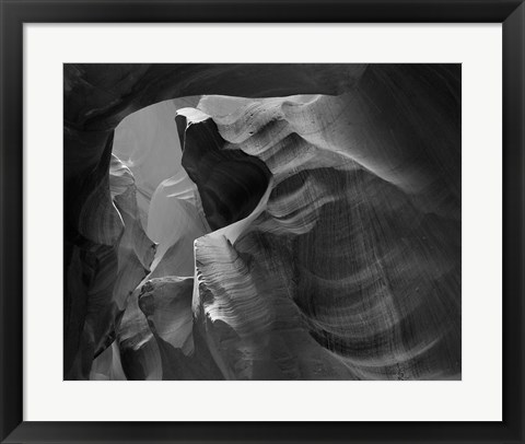 Framed Upper Antelope Canyon (Black &amp; White) Print