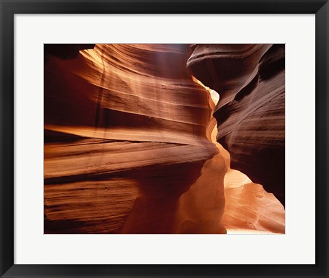Framed Upper Antelope Canyon Slot, Canyon Interior Print