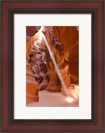 Framed Sunbeam Illuminates Upper Antelope Canyon Print