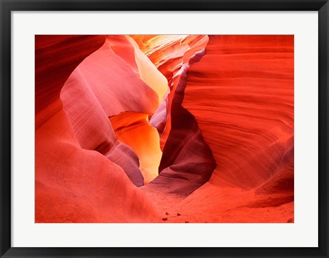 Framed Glowing Sandstone Walls, Lower Antelope Canyon Print