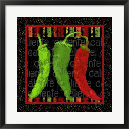 Framed Spicy Peppers I Print