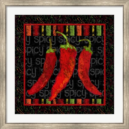 Framed Spicy Peppers II Print