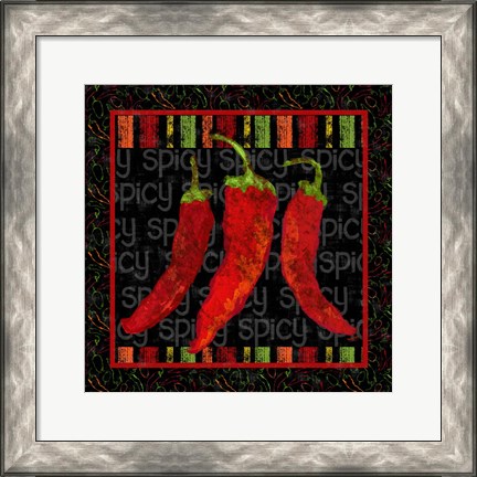 Framed Spicy Peppers II Print