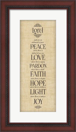 Framed Bible Verse Panel IV (Instrument of Peace) Print