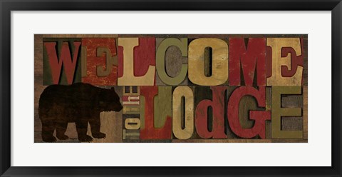 Framed Welcome to the Lodge Panel Print