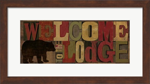 Framed Welcome to the Lodge Panel Print
