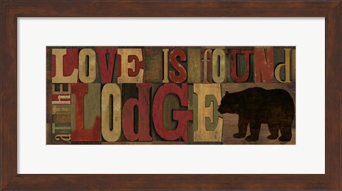 Framed Love at the Lodge Panel Print