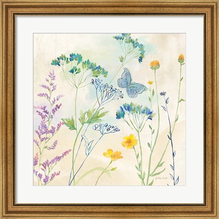 Framed Wildflower Garden I Print