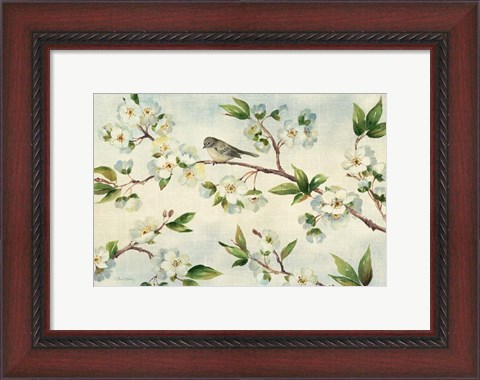 Framed Cherry Bloom Landscape Print
