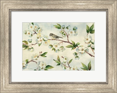 Framed Cherry Bloom Landscape Print