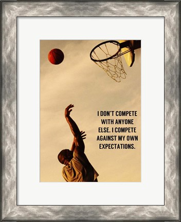 Framed Compete With What You&#39;re Capable Of Print
