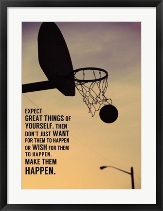 Framed Expect Great Things Print