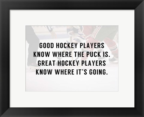 Framed Good Hockey Player Print