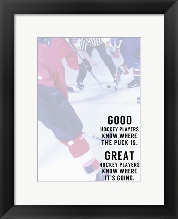 Framed Great Hockey Player Print