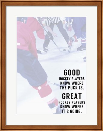 Framed Great Hockey Player Print