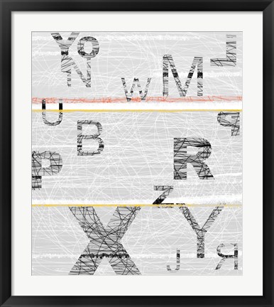 Framed Numbers Grey Print