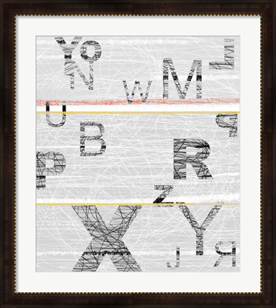 Framed Numbers Grey Print