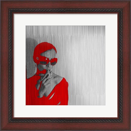 Framed Zoe In Red Print